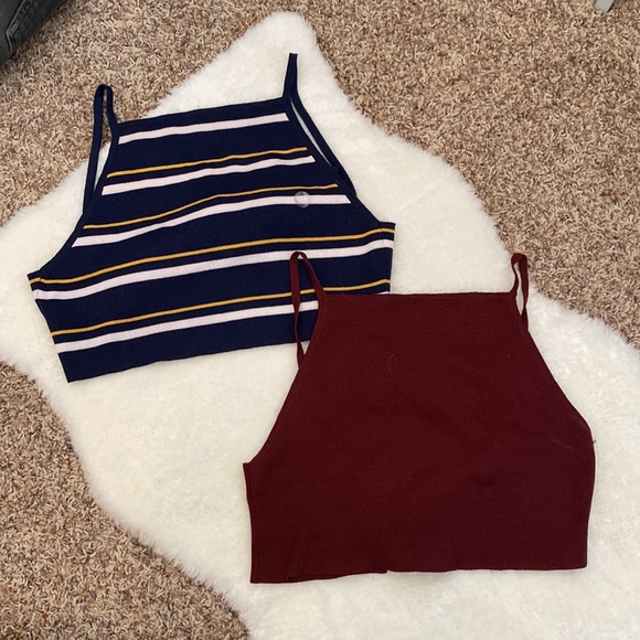 Set of two LA Hearts Pacsun brand tye-back tops - Picture 2 of 4